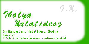 ibolya malatidesz business card